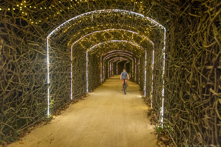 Six Senses Ninh Van Bay - A fun tunnel, all lit up at night