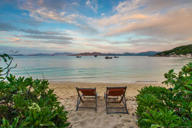 Six Senses Ninh Van Bay - Our beach chairs
