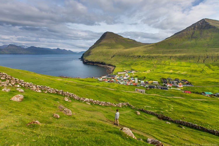 Faroe Islands - Coming back down - through a sheep pasture instead of along the cliff