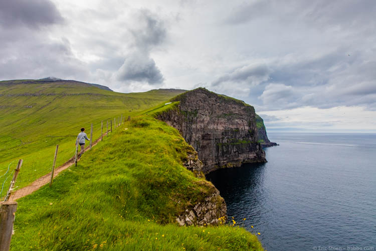 Faroe Islands - Hiking up from Gjógv