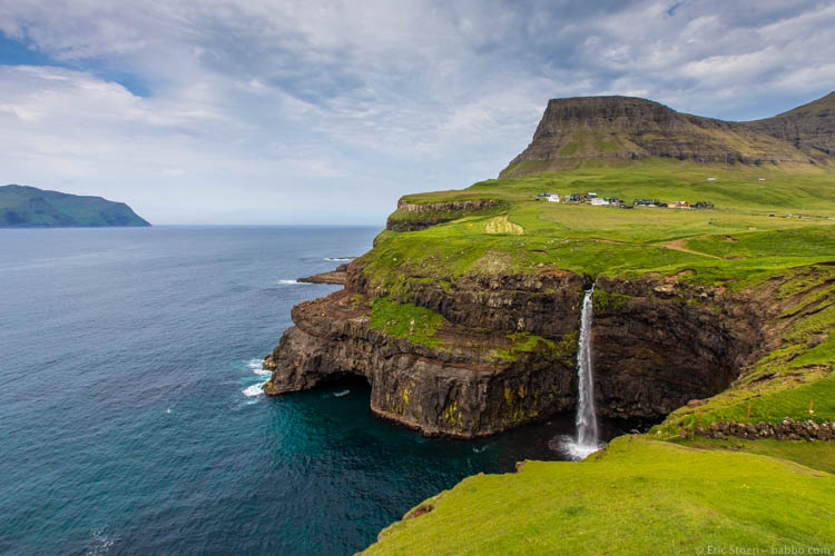 Coolest countries to visit - Faroe Islands - The iconic Múlafossur Waterfall shot