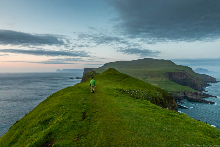 Faroe Islands - Walking back down, past hundreds of puffins. NBD.