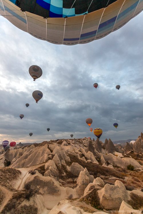 In our balloon in Cappadocia