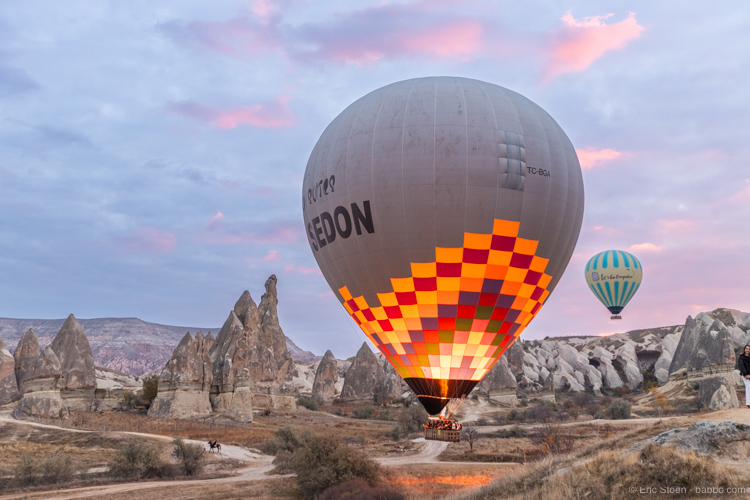 Ballooning in Cappadocia - watching from the ground