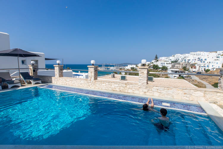 Paros Greece - The Paliomylos Hotel pool