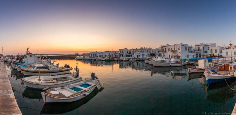 Paros Greece - Naoussa at sunrise