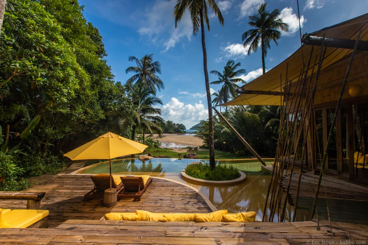 Soneva Kiri - A small section of our outdoor relaxing area! 