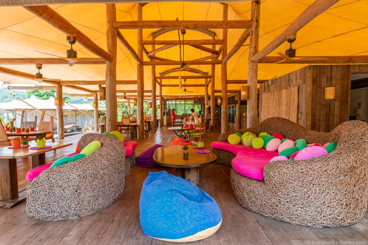 Soneva Kiri - The ice cream and lunch area at the center of the resort