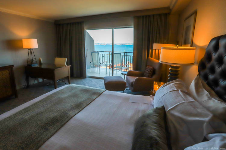 Loews Coronado Bay Resort - The master bedroom in the suite