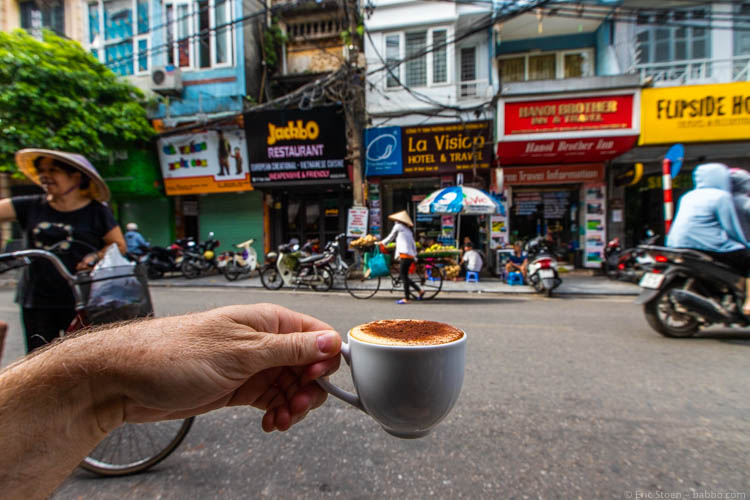 Asian countries - Vietnam - Egg coffee in Hanoi with Wyld Family Travel