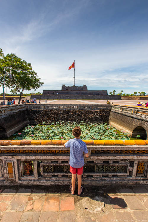 Asia with kids - Vietnam - At Hue's Imperial City