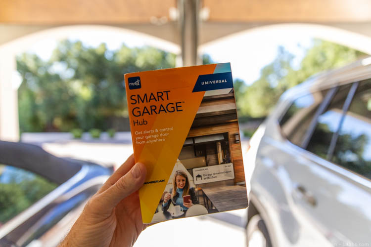 The myQ Smart Garage Hub box