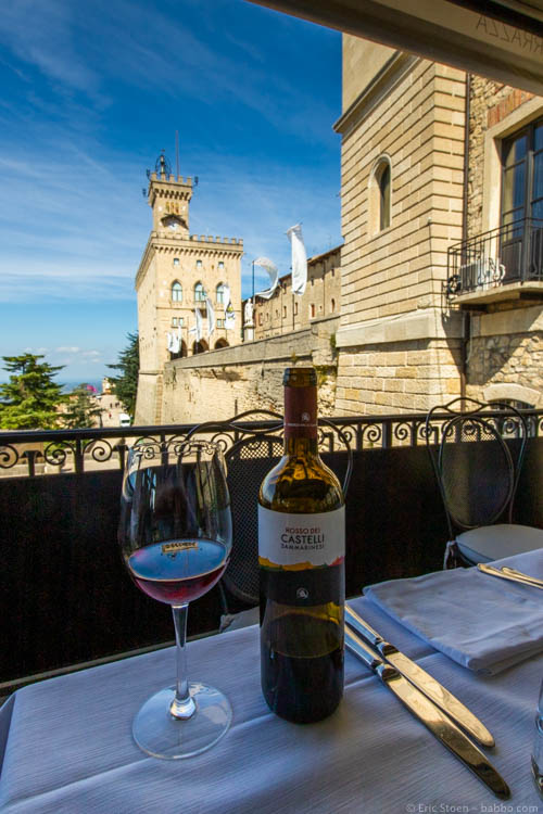 San Marino - Lunch with a view at La Terrazza 