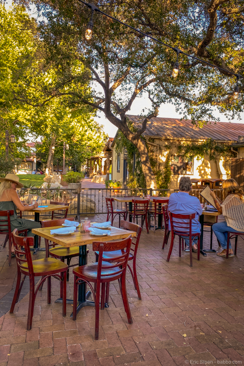 Things to do in Ojai: The patio at Osteria Monte Grappa