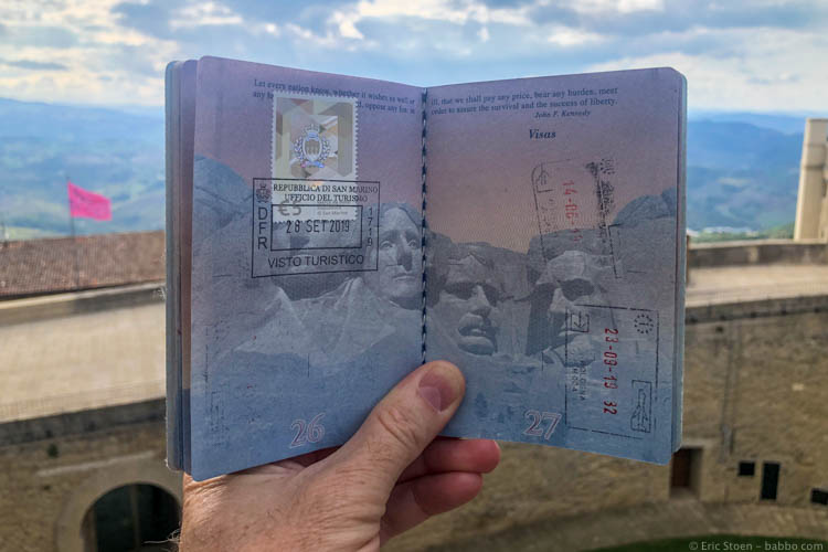 San Marino - My San Marino passport stamp