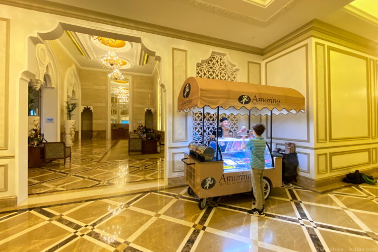 FIFA Club World Cup Qatar - Gelato near the front desk. Why doesn't every hotel have this? 