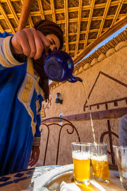 Morocco with Kids - Tea in the Sahara