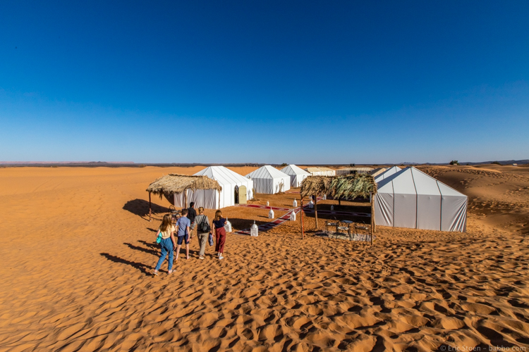 Sahara Desert with kids - arriving at Africa Luxury Camps