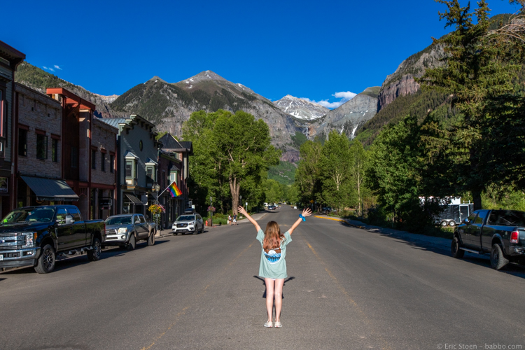 SW USA Road Trip Planner - On Telluride's main street (W Colorado Ave)