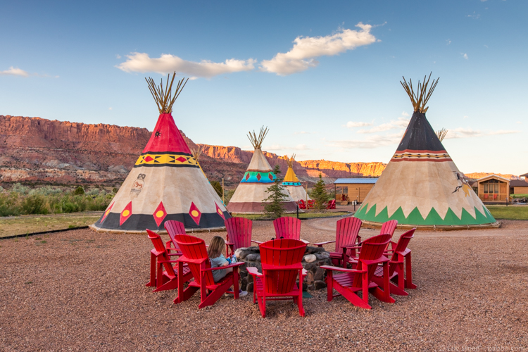 SW USA Road Trip Planner - The fire pits throughout Capitol Reef Resort were great
