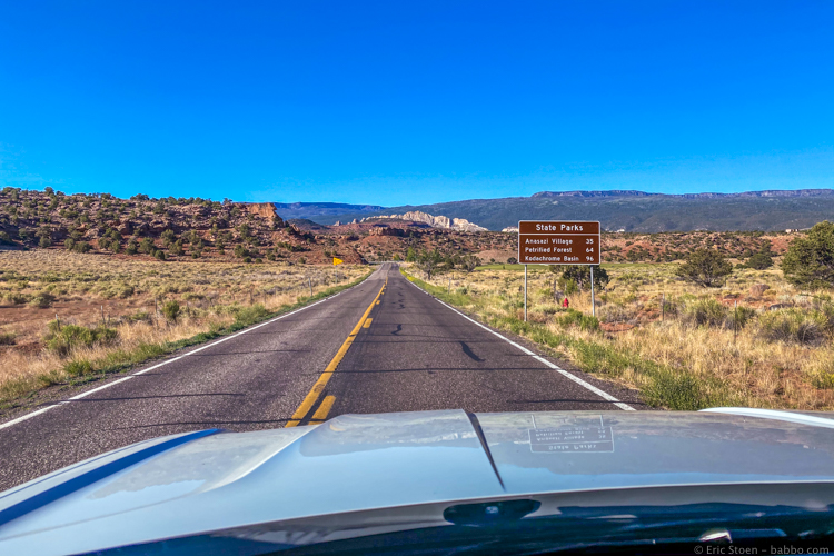 SW USA Road Trip Planner - Heading south on Highway 12