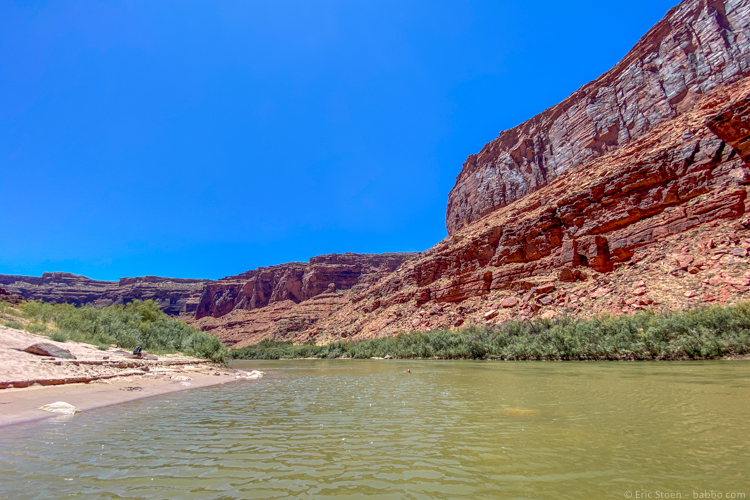 California road trip - Swimming in the Colorado River. We had it to ourselves! 