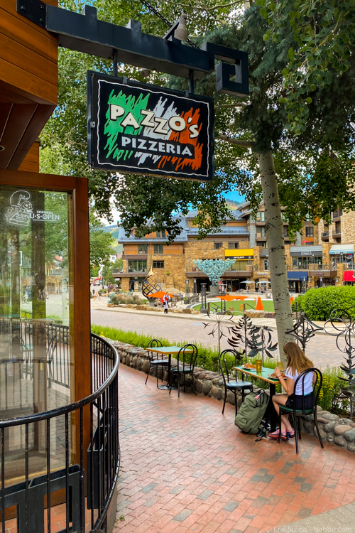 California road trip -Lunch at Pazzo's Pizzeria in Vail