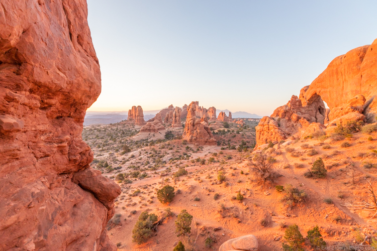 Arches National Park -  The view from my sunset/sunrise spot at the Windows