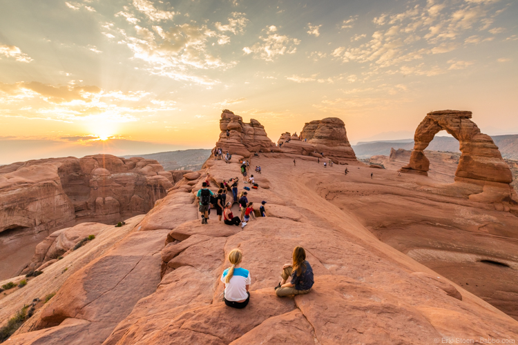 Arches National Park with Kids: Sunrise at Delicate Arch