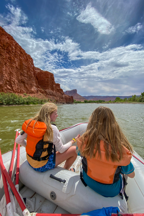 Arches National Park with Kids: Peaceful rafting!