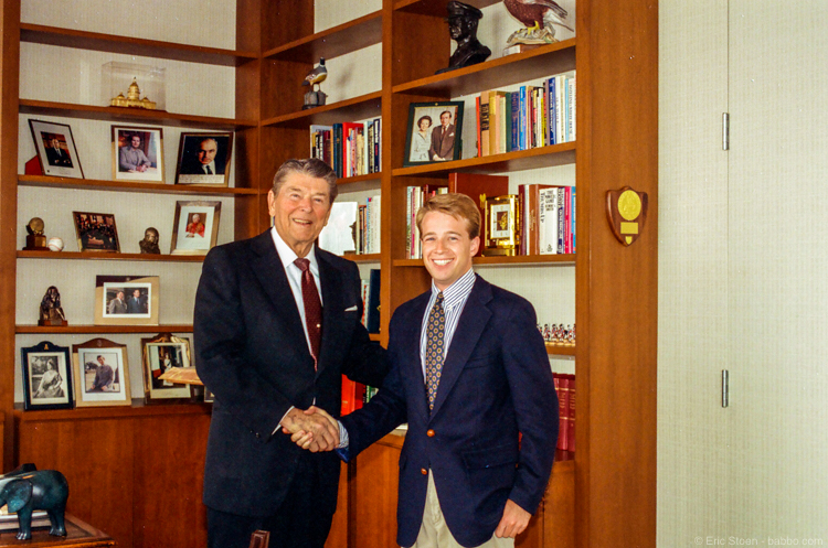 Study abroad benefits - With President Reagan in his LA office - 1993