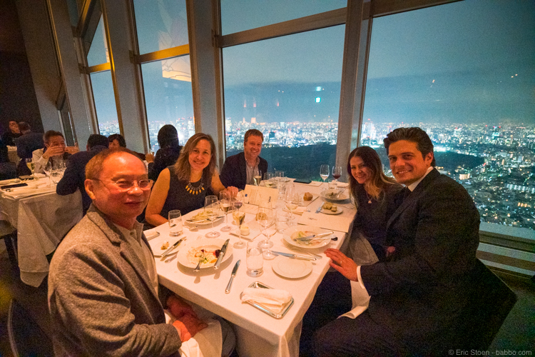 brand ambassador: Dinner at the Park Hyatt Tokyo on a trip with AFAR Magazine