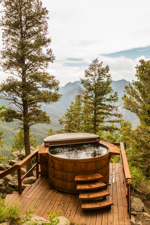 Colorado road trip - At Cloud Camp - one of the best hot tubs ever! 