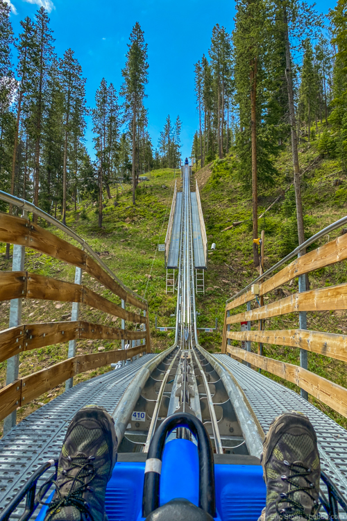 Colorado road trip - Riding the mountain coaster back up