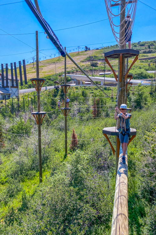 Colorado road trip - The ropes course at Utah Olympic Park