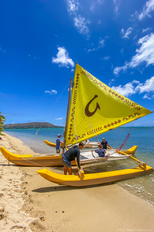 Things to do in Oahu: OluKai's traditional sailing canoe