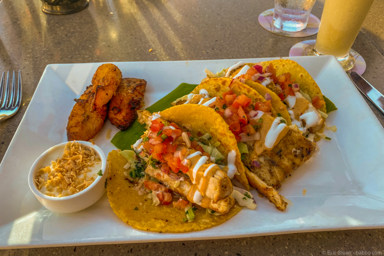 Things to do in Oahu: Some of the best fish tacos I've ever had - at Tommy Bahama