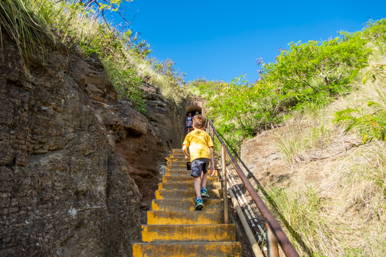 Things to do in Oahu: Some of the stairs on the Diamond Head hike