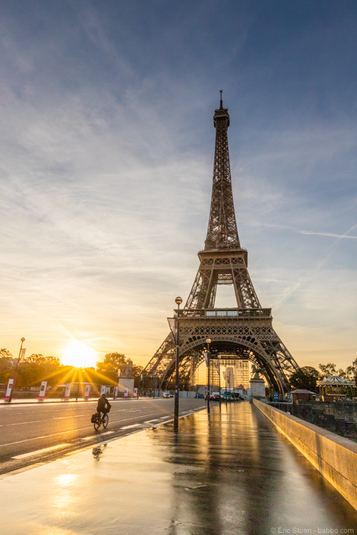 Things to do in Paris: The Eiffel Tower at sunrise
