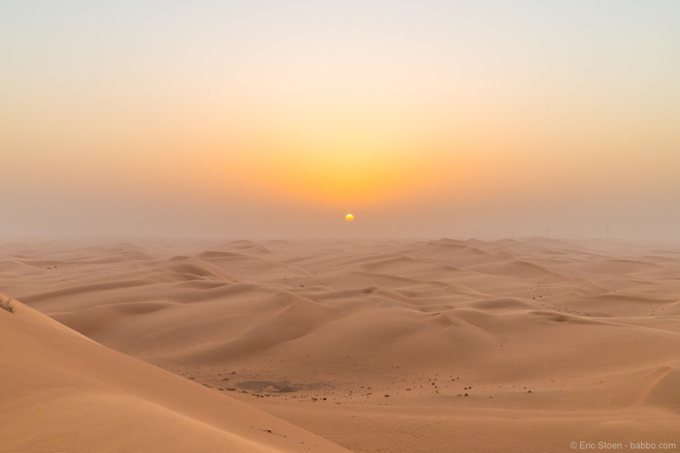 Riyadh - Sunrise at the Red Dunes outside Riyadh