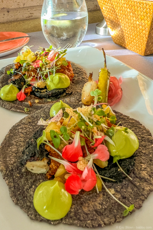 Grand Velas Riviera Nayarit - The squid/pork tacos at Frida were amazing