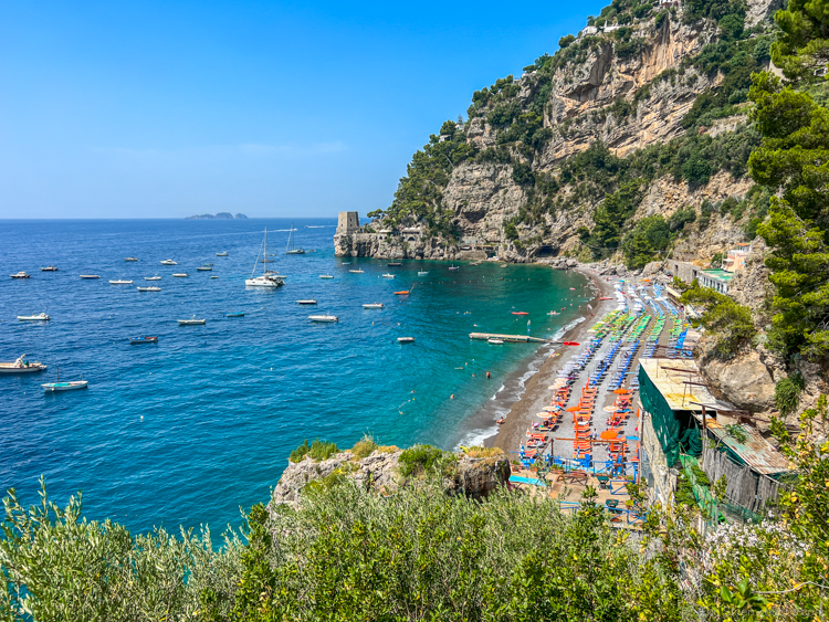Positano Italy and the Amalfi Coast with kids - Fornillo Beach