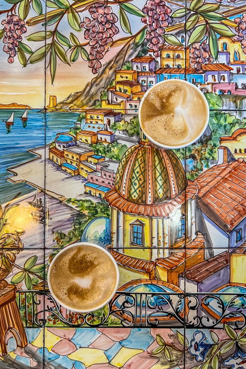 Positano Italy and the Amalfi Coast with kids - Cappuccini at Bar Internazionale 