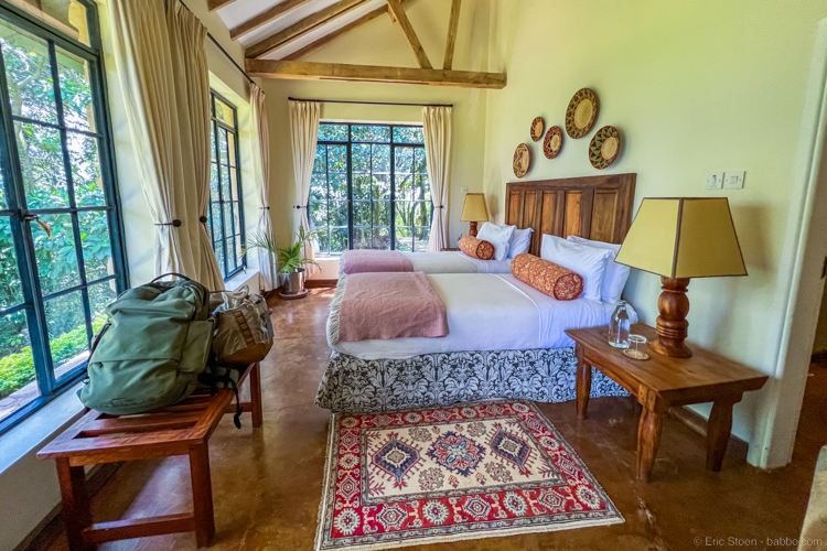 Uganda: My room at Clouds Mountain Gorilla Lodge