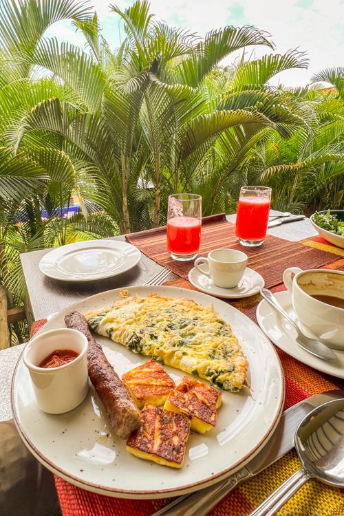 Breakfast at Hotel No 5 in Entebbe