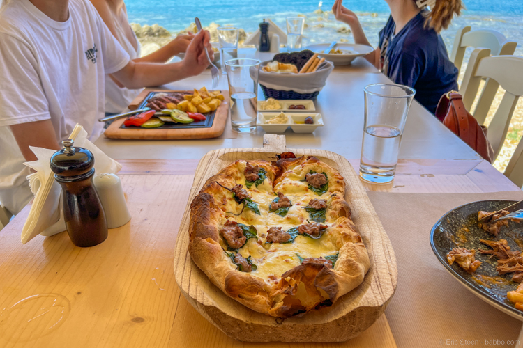 Naxos Greece - The pizza at Dal Professore is spectacular 