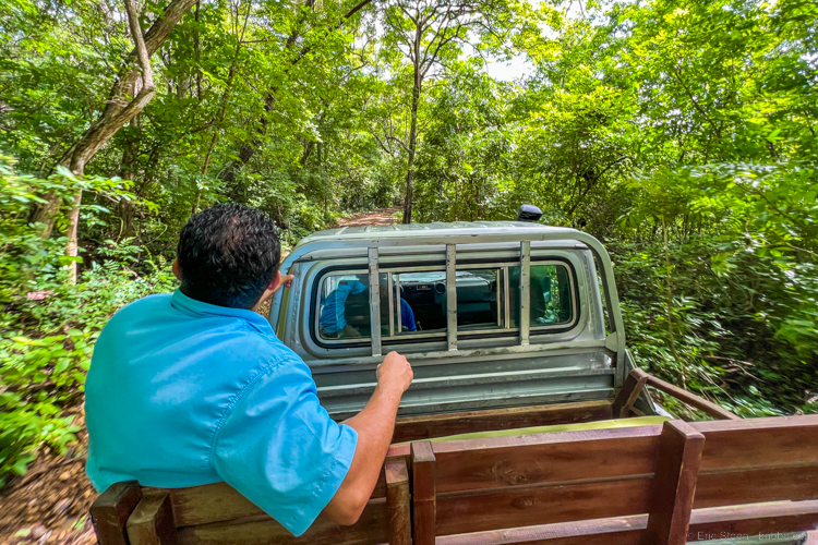 Nicaragua Family Travel - Riding around Morgan's Rock with Harvy
