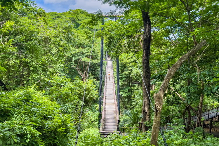 Nicaragua Family Travel - The suspension bridge between the main lodge area and the rooms. So fun! 