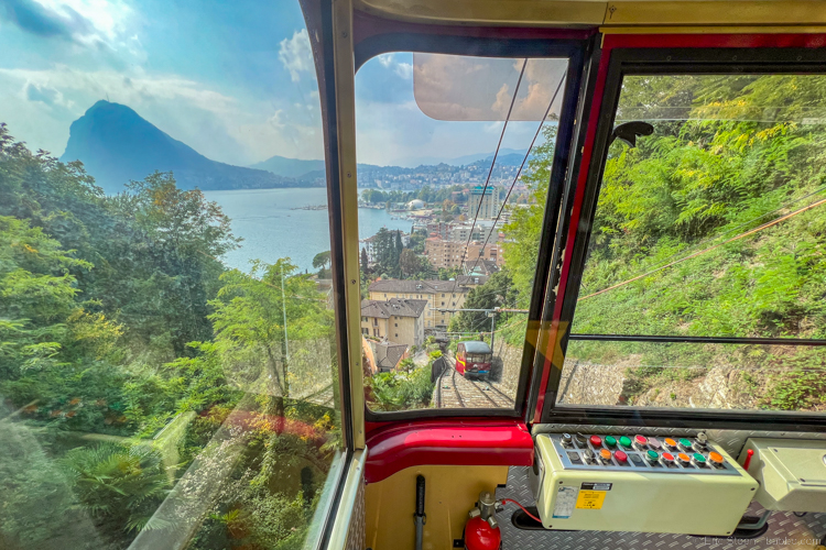 Lugano Switzerland: On the Monte Bre funicular
