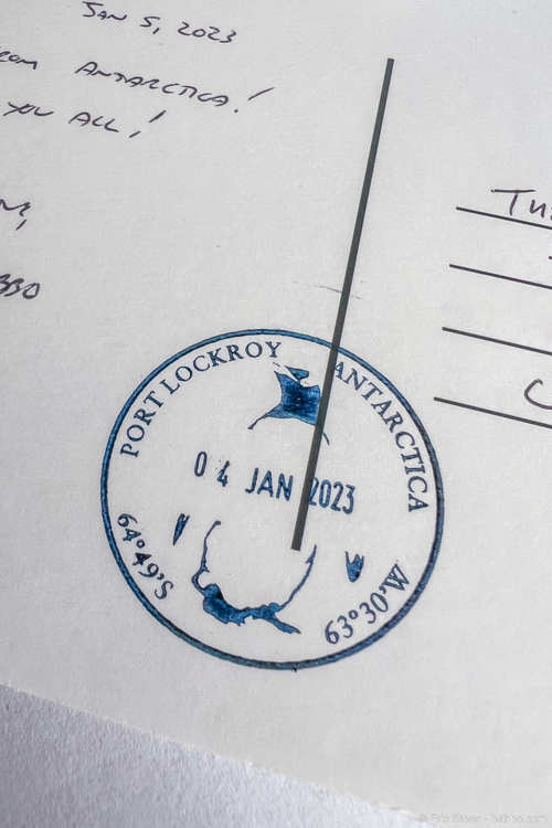 Adventures By Disney Antarctica - You can get passport stamps at Port Lockroy. Just be careful, since it's not an official country stamp, and some immigration officials may have an issue with it. I had them stamp my postcard instead. 